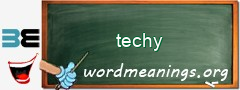 WordMeaning blackboard for techy